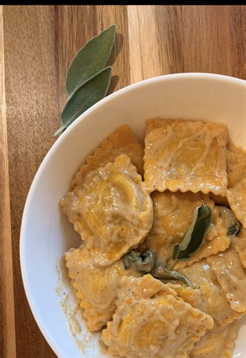 Butternut Squash Ravioli with Brown Butter Sage Sauce