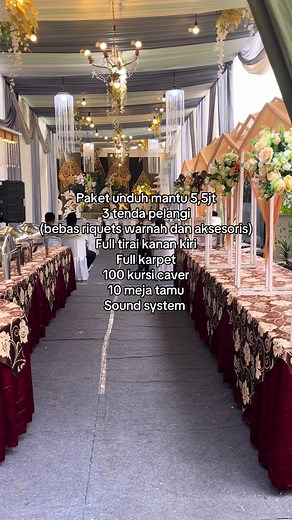 Paket Tenda Wedding Rp5,5 Juta – 3 Tenda Pelangi & Fasilitas Lengkap