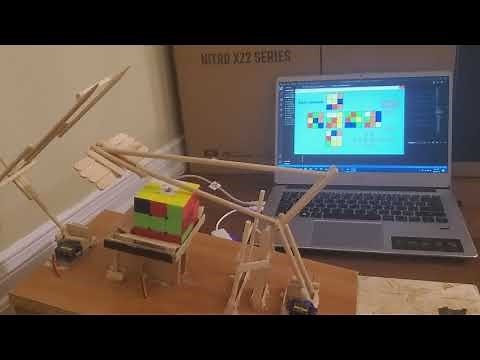 Home made Rubik's Cube Solver Using Arduino and Python