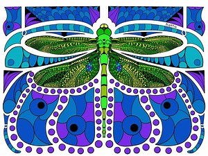 Dragonfly Coloring Page, Instant Digital Download Coloring Page, Adults and Kids, Fun Activity Sheet. - Etsy