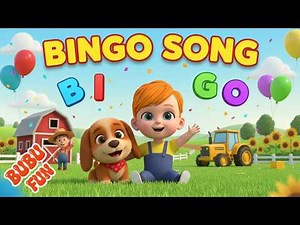 Bingo Song 🐶 | There Was a Farmer Had a Dog | Kids Nursery Rhymes & Baby Songs | BuBufun