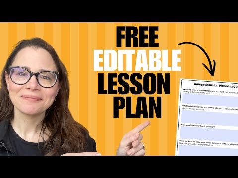 How to plan a reading comprehension lesson - with a free editable lesson plan template!