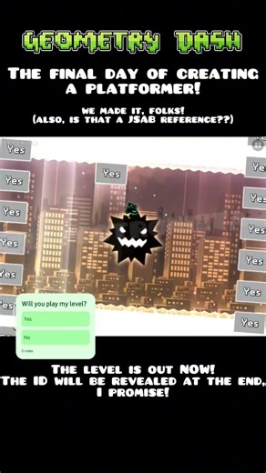 day 8 of the level! full gameplay out now! #geometrydash #gdupdate #gd #jsab ‪@RobTopGames‬