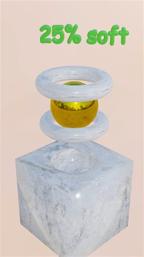 0% vs 100% 😱soft body simulation #asmr #satisfying #animation