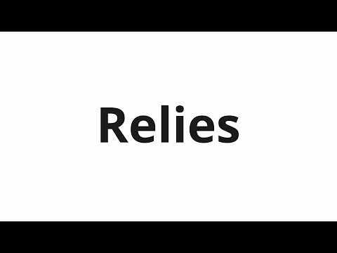How to pronounce Relies