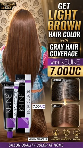Fashion Shade Dye with Gray Hair Coverage | Keune UC 7.31 | Complete Hair Color Tutorial#keune7uc