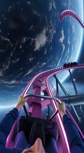 POV Extreme Galactic Roller Coaster #pov #rollercoaster #adrenaline #extremeride #spaceride