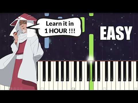 Hokage's Funeral - Naruto - EASY Piano tutorial (Synthesia)