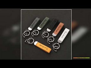 High Grade Suede Leather Car Keychain Key Rings Custom Gift 3D imprinting with logo For Dodge SRT