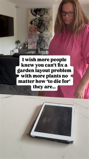 Sarah | DIY Garden Design made simple on Instagram: "Stop trying to plant your way out of a layout problem… Even the most beautiful plants can’t fix a backyard layout that doesn’t really work If your yards flow is off …it’s off. More greenery won’t magically make your seating shady, your paths make sense, or your garden feel more intentional and balanced. That’s why every garden designer (including me 🙋‍♀️) ALWAYS starts with the layout first. Trust me when I say, this is totally non-negotiable