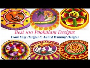 Best 100 Pookalam Designs from simple designs to award winning designs |Onam pookalam latest designs
