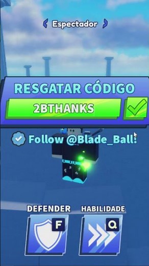CÓDIGOS PARA BOLA DE LÂMINA BLADE BALL ROBLOX #roblox #codigosroblox #bladeball