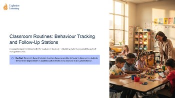 Classroom Routines Behaviour Tracking and Follow Up Stations complete