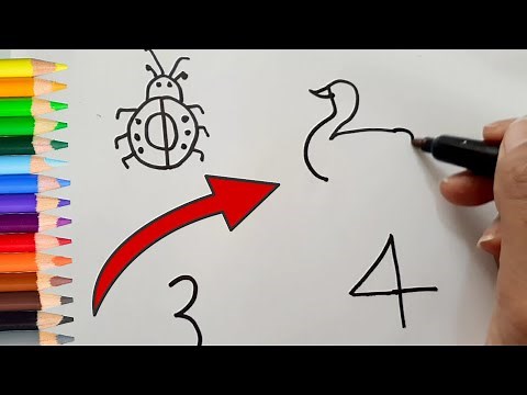 Como fazer um desenho através de números. #AprendendocomMarciaeValentina