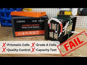 Chins 100Ah 12V (12.8V) LiFePO4 Battery Review Fail