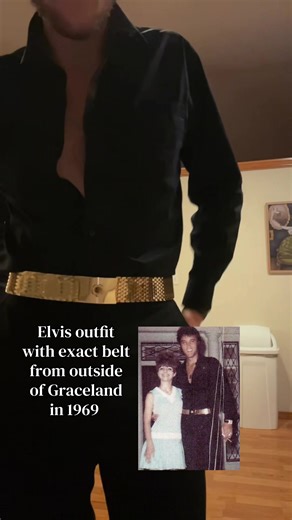 Elvis outfit with exact belt (not actually Elvis owned. Wish it was haha) from outside of Graceland in 1969 #fyp #elvis #elvispresley #EPiC #elvispresleyfans