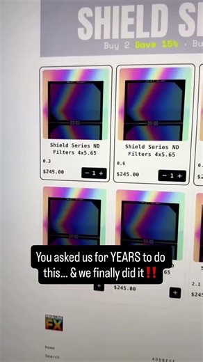 Finally…you can build your own filter bundles and save up to 25% by doing so ‼️ #cinematographer
