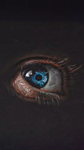 Hyper-realistic blue eyes art: Layered shading, depth, and emotional impact