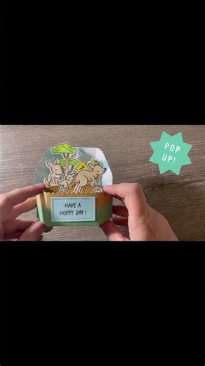 Platform Pop up cards make for cute scenes! I used Lawn Fawn products to make this cute card.