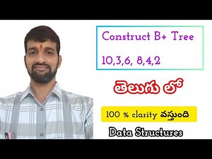 B+ Tree Insertion in Data Structures | Step by Step Explanation | DSA in Telugu