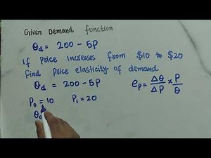 How to calculate price elasticity of demand