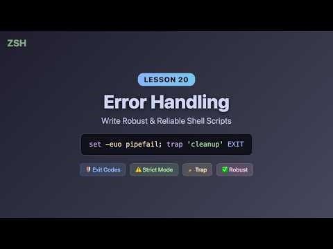 Zsh Lesson20 Error Handling