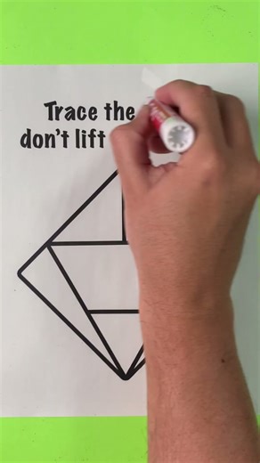 Trace the shape carefully. No repeats. No lifts. Can you do it? This post was produced by Eric B. | My Puzzling Life