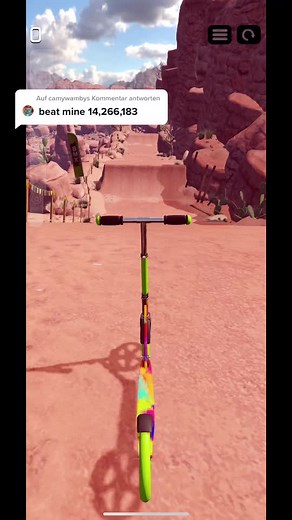 Colorful Scooter Stunts in a Desert Landscape