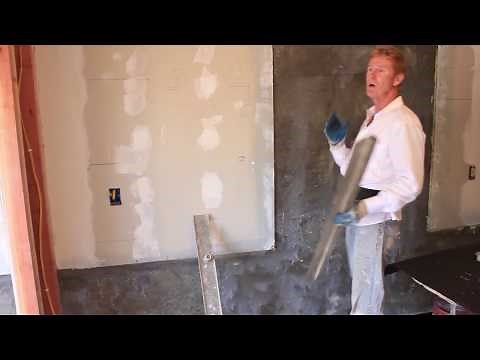 Joint compound to blend concrete and sheetrock.