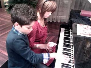 Debby Ryan gives Cameron a quick piano lesson