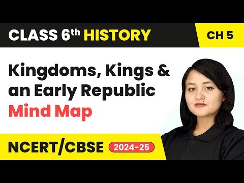 Mind Map - Kingdoms, Kings and an Early Republic | Class 6 History Chapter 5 | CBSE 2025-26