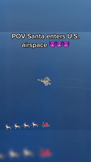 Santa Enters U.S. Airspace in F-22 Raptor - Military Christmas Special