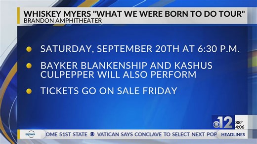 Whiskey Myers’ tour hits Brandon Amphitheater soon