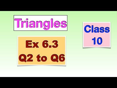 Ex 6.3 Q2 to Q6 Triangles Ch 6 Class 10 NCERT CBSE PSEB Maths