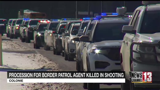 Procession for fallen border patrol agent arrives in Albany