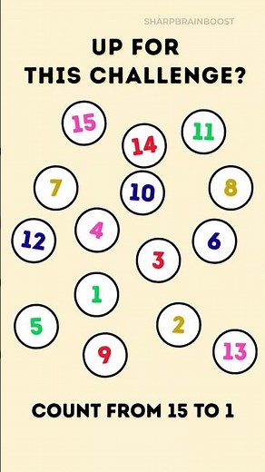 Try Finding 15 to 1… Without Losing Focus 👀 | Find The Number 🔢