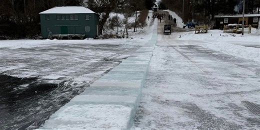 Ice toboggan returns to Pennsylvania town after nearly 10 years of warm winters