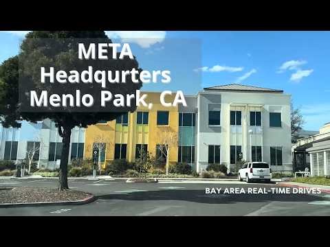 Meta (Facebook) Headquarters | Menlo Park, CA (Real-Time Drive, No Music)