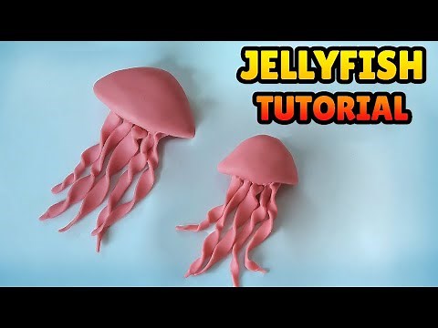 🔴DIY how to make Miniature JELLYFISH - Easy Polymer Clay, Fondant Tutorial