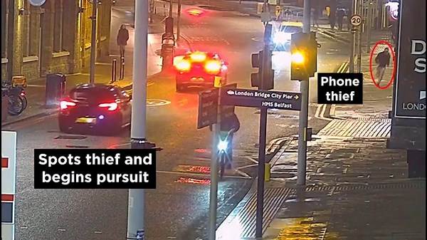 Phone thief caught in under 60 seconds by undercover police