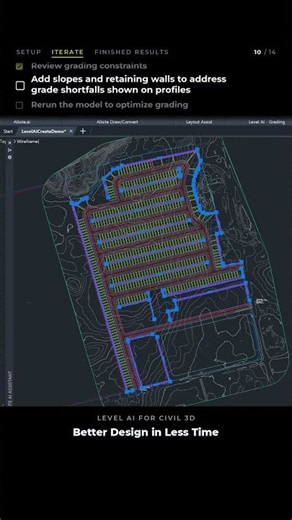 Grading 460 lots with Level AI in Civil 3D
