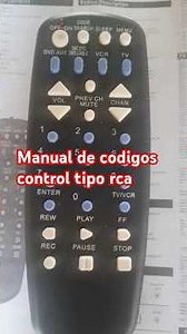 📖 Manual de códigos del control universal RCA – Todos los códigos actualizados ✨