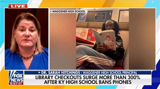 One Kentucky high school has seen a 361.2% increase in library book checkouts since banning cell phones! Waggener High School’s principal shares the key to their success 📚 | Fox & Friends