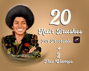 Procreate Hair Brush Set, Curly & Braided Hair Brushes - Etsy UK