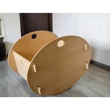 Birdy Egg, Wooden Cradle for Babies, DIY Baby Cradle, Made with Lightweight Plywood, Easily Portable