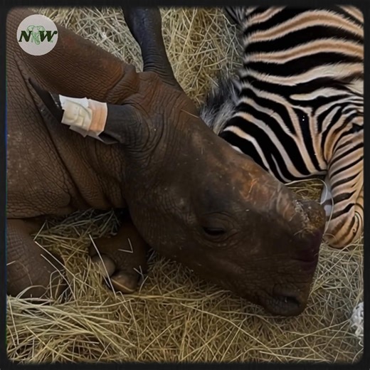 A touching story of friendship between a rhino and a zebra—[Full story in 𝗰𝗼𝗺𝗺𝗲𝗻𝘁]👇 | Nature and Wildlife TV