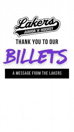 As we welcome our families to Fort Frances this weekend, we'd like to give a shout out to our billets! Billet families provide our players with a home away from home during the season, and we are thankful for their care and support. Thank you to our Billet Families: Matt & Leann Gouin Jane Johnstone Chris & Sarah Freeman-Kivimaki John Kotnik & Donna Handberg Ria McPherson Tyler Miller & Jennilee Whalen Jeannie Sheppard Sandra & Josephine L Tibbs Chad & Stephanie Wrolstad | Fort Frances Lakers