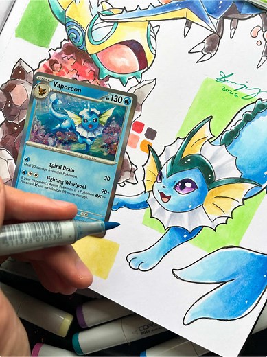 Drawing Pokémon Cards: Art Challenge Episode 2