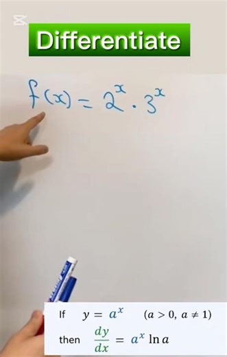 Differentiate 2ˣ · 3ˣ Instantly ⚡