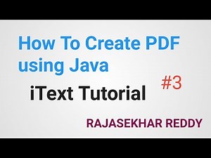 #3 iText Tutorial | Create PDF Document with iTextPDF Java |How to Create PDF with iTextPDF in Java